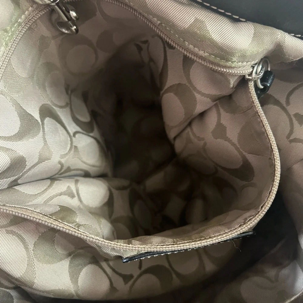 Coach Black Leather Shoulder Bag - Picture 7 of 13